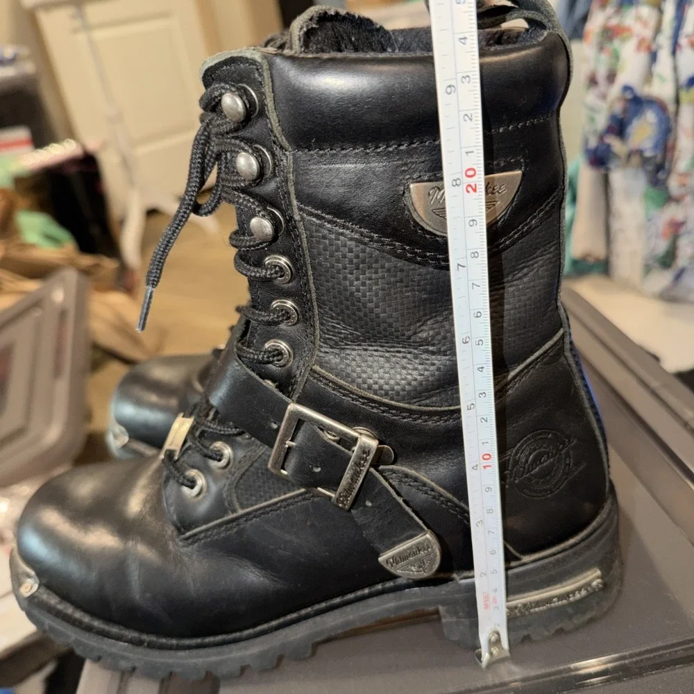 Milwaukee Freedom Flex‎ Leather Motorcycle Boots Performance Footwear Mens 10D